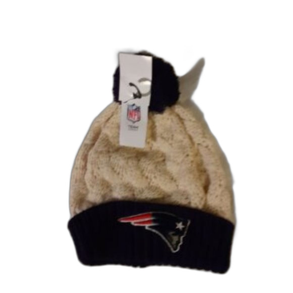 NFL Team Apparel Womens Patriots Knit Pom Hat NWT - Picture 8 of 10